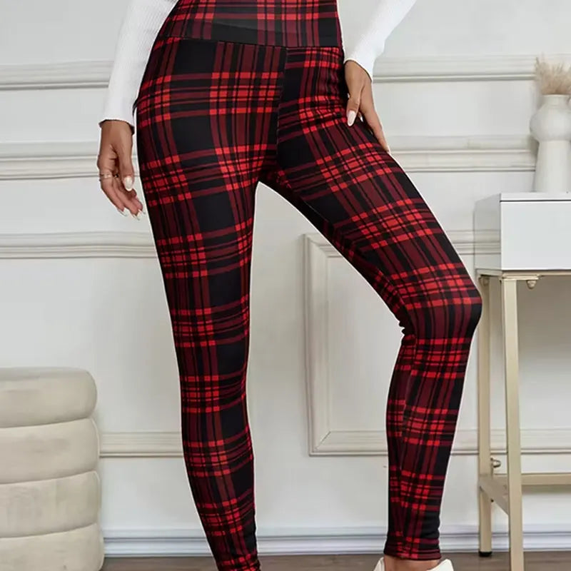 Estelyn - Klassische Stretch-Leggings mit Karo-Muster