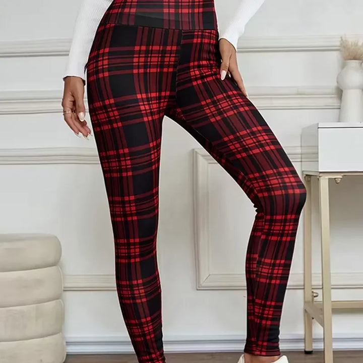 Estelyn - Klassische Stretch-Leggings mit Karo-Muster