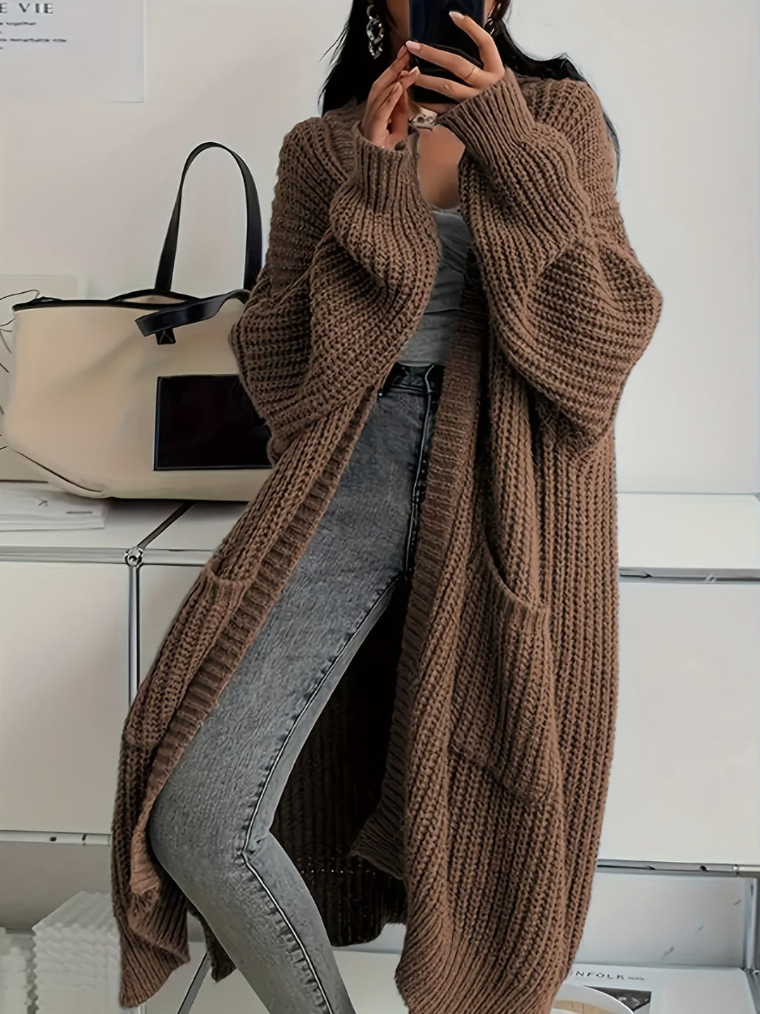 Rosalienne - Weicher Cardigan mit langen Ärmeln