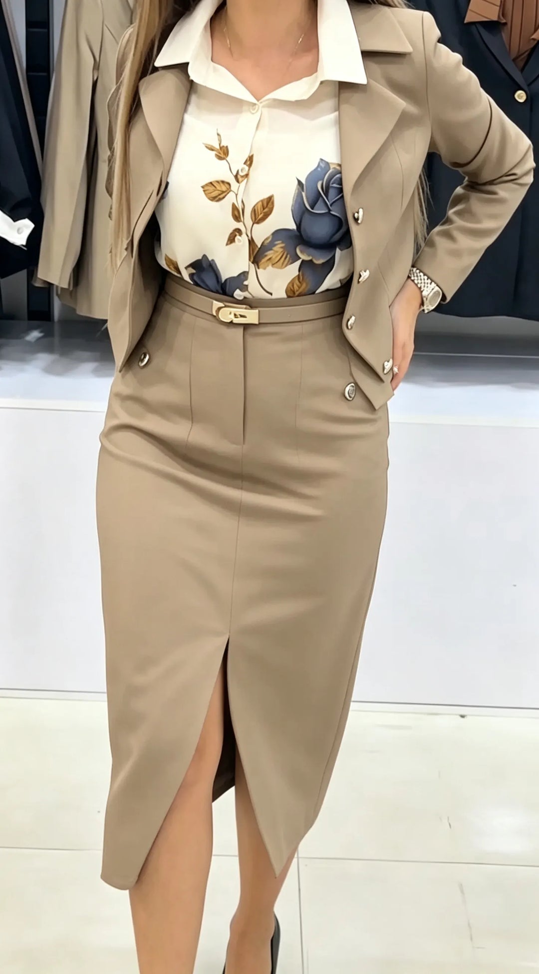 Xavina - Massgeschneidertes zweiteiliges Set aus Blazer und Rock