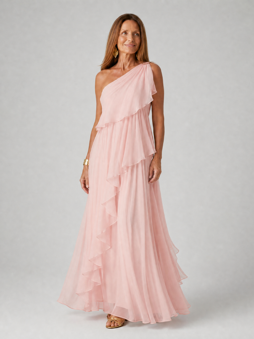 Katriana - Soft-Touch Maxikleid mit Rüschen