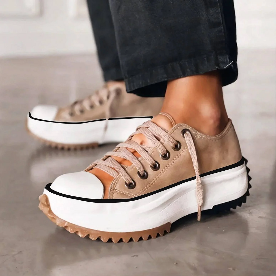 Viveca - Gepolsterte Plateau-Sneaker mit Schnürung