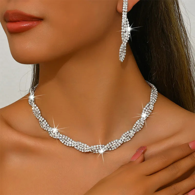Alessara - Kristall-Twist Schmuck-Set