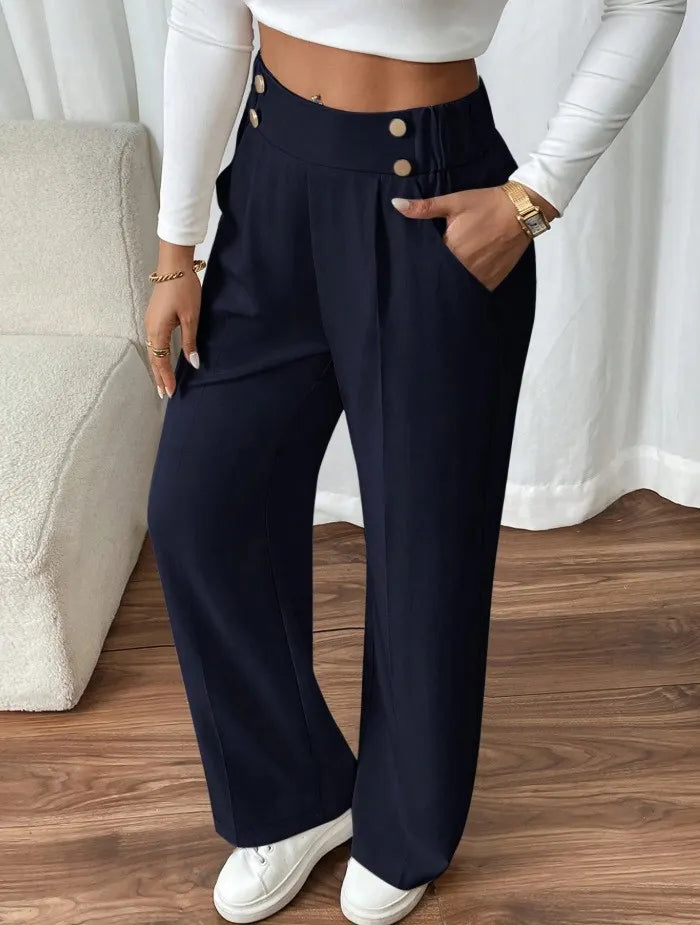 Ashlena - Soft-Touch-Hose mit weitem Bein und hohem Bund