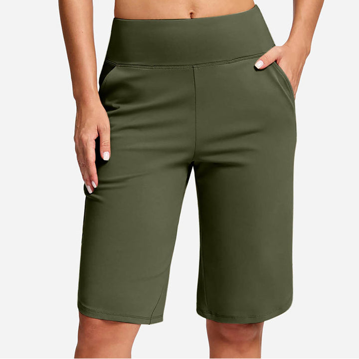 Odeliora - Hoch taillierte, komfortable Bermudashorts