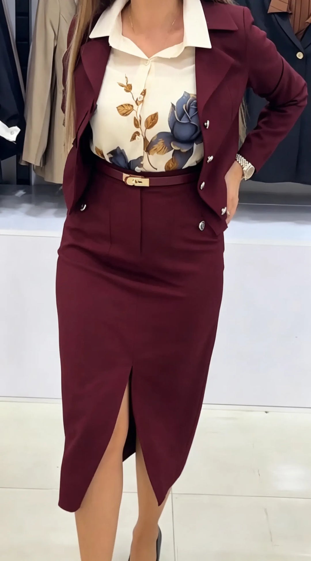 Xavina - Massgeschneidertes zweiteiliges Set aus Blazer und Rock