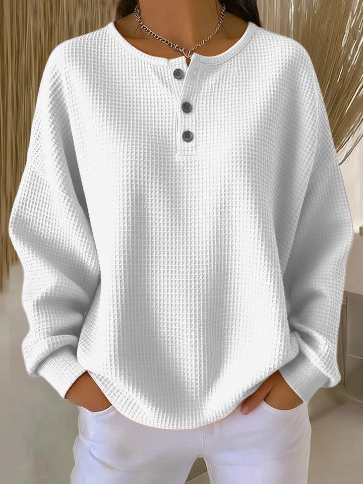 Carabelle - Strukturiertes Henley-Sweatshirt