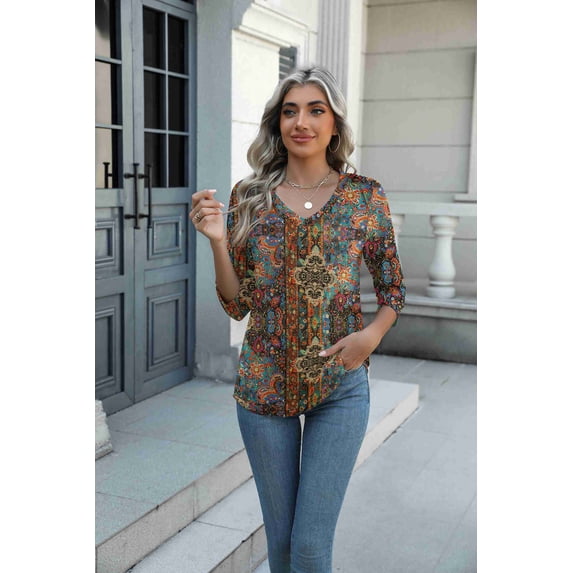 Arianwen - Bluse mit weicher Haptik und V-Ausschnitt