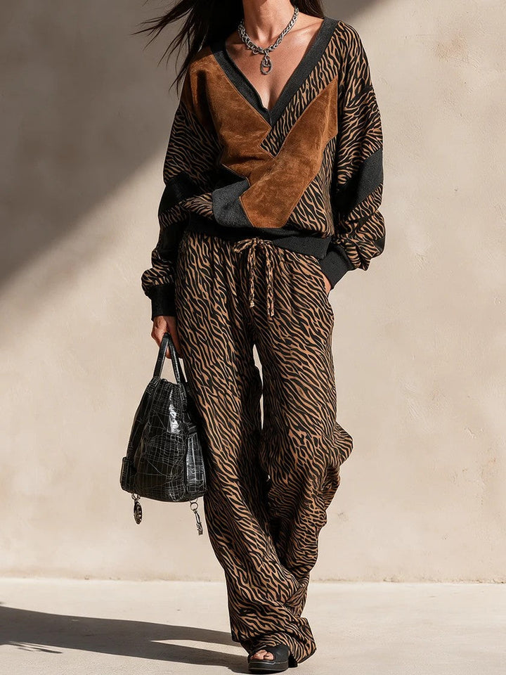 Jorie - Weicher Zweiteiler im Animal-Print