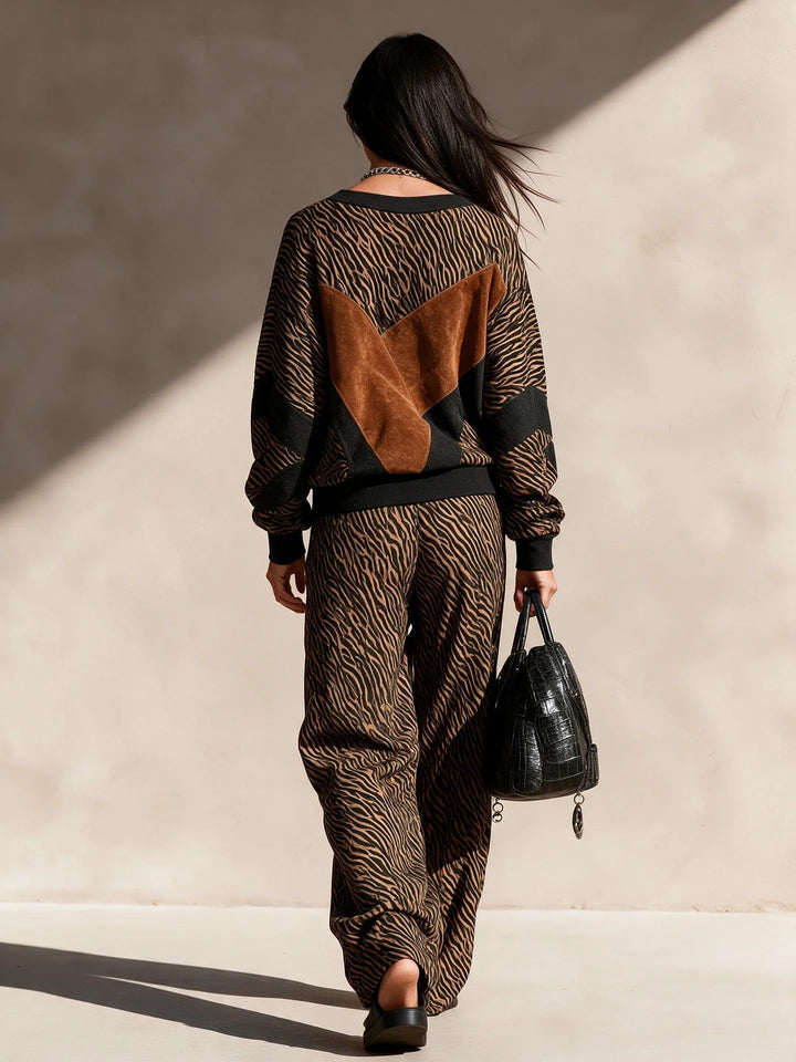 Jorie - Weicher Zweiteiler im Animal-Print