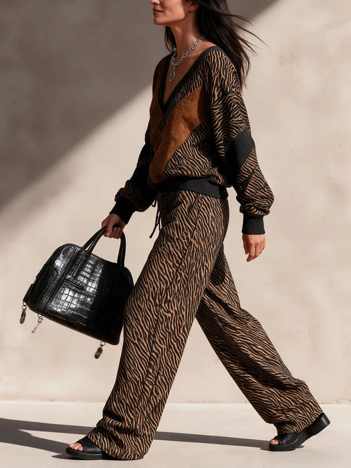 Jorie - Weicher Zweiteiler im Animal-Print
