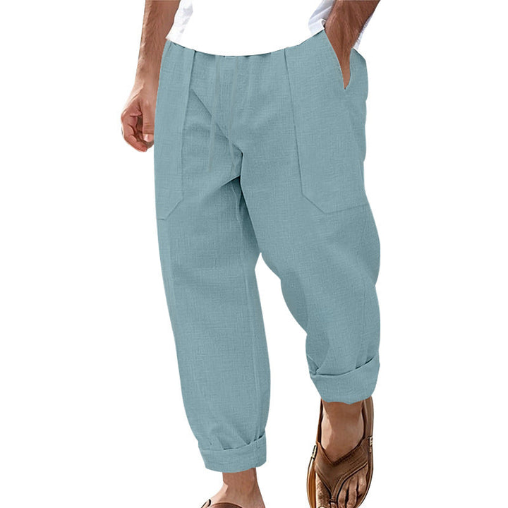 Halston - Legere Leinenmix-Hose