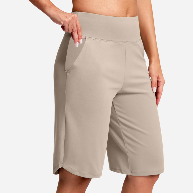 Odeliora - Hoch taillierte, komfortable Bermudashorts
