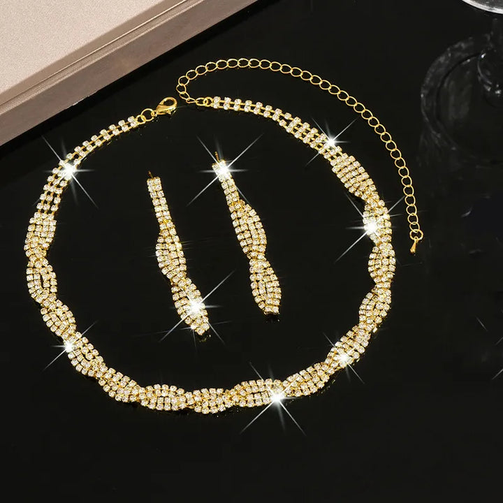 Alessara - Kristall-Twist Schmuck-Set