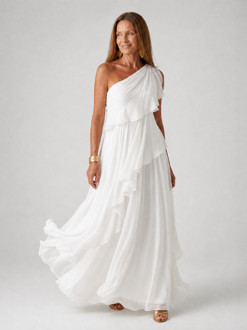 Katriana - Soft-Touch Maxikleid mit Rüschen