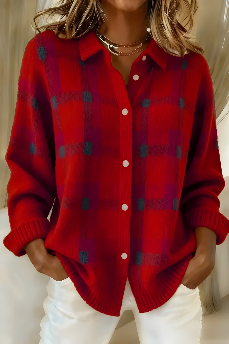 Ashara - Weicher karierter Cardigan