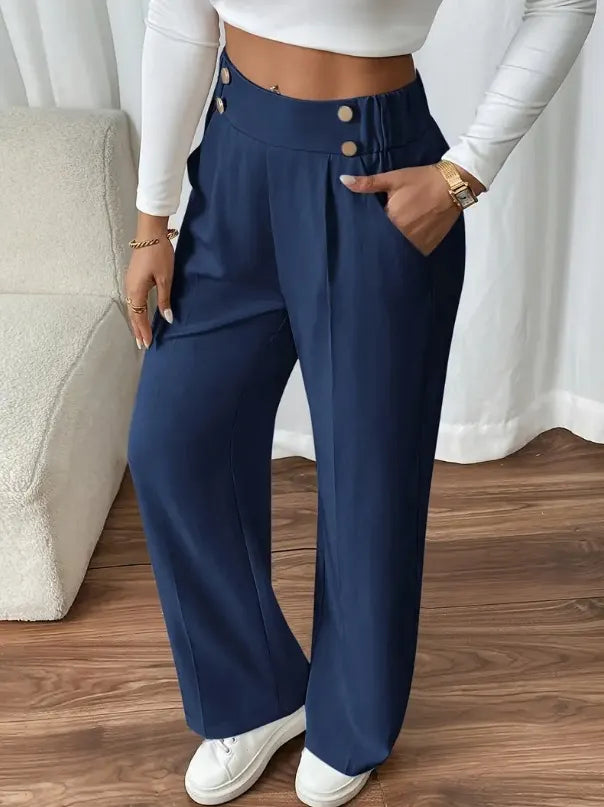 Ashlena - Soft-Touch-Hose mit weitem Bein und hohem Bund