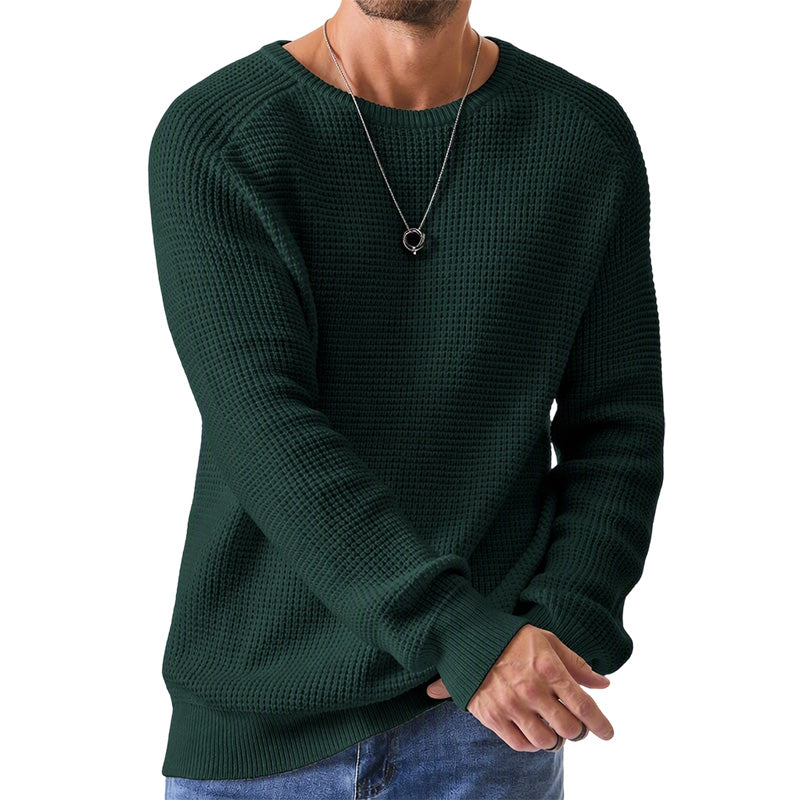 Isric - Strukturierter Rundhals-Strickpullover