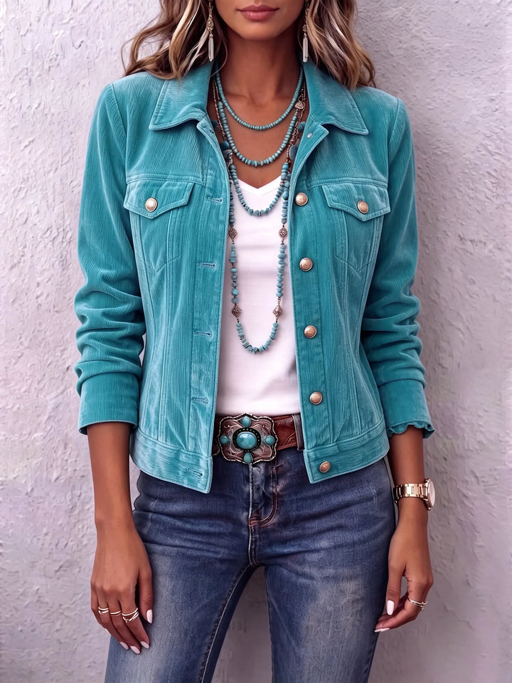 Amandria - Jacke mit Vintage-Waschung und Knopfleiste