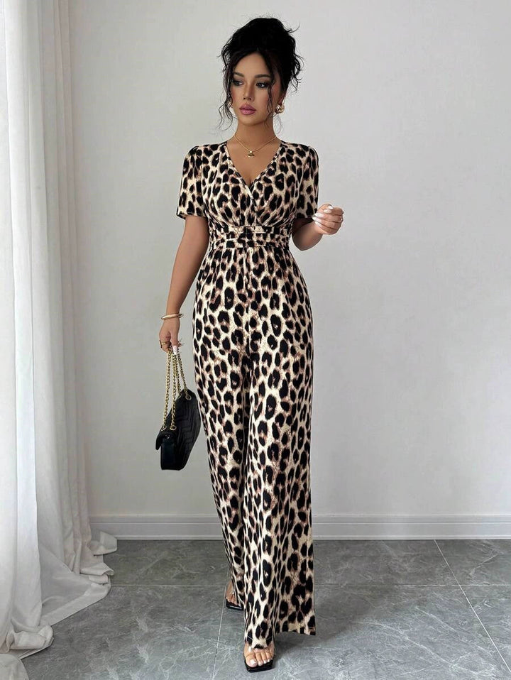 Eveliora - Eleganter Jumpsuit mit Tierdruck