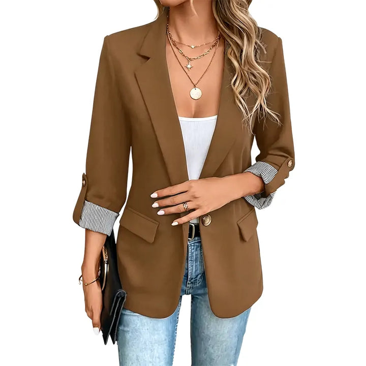 Celenya - Klassischer Blazer mit gekrempelten Ärmeln