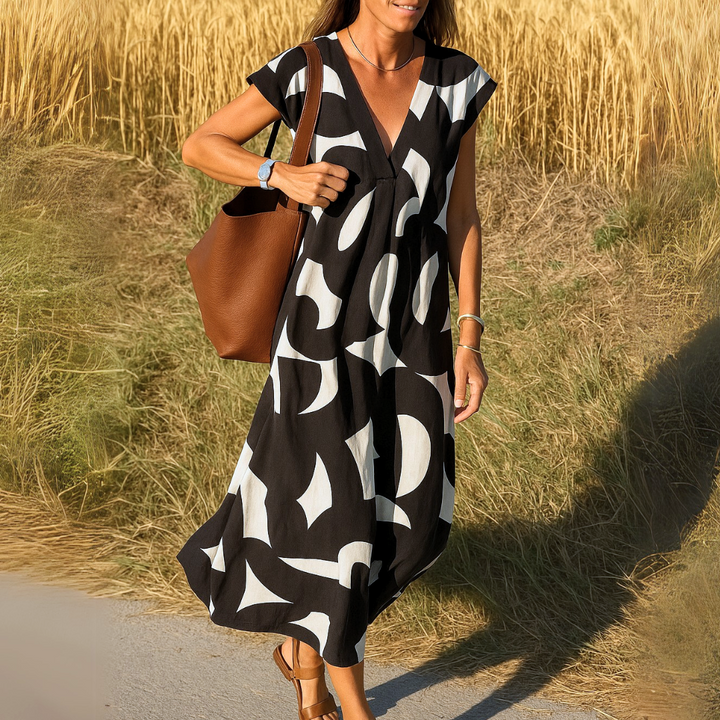 Tallisia - Soft-Touch-Midikleid mit V-Ausschnitt