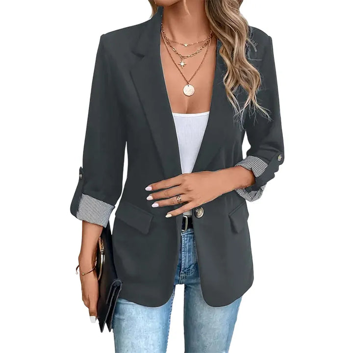 Celenya - Klassischer Blazer mit gekrempelten Ärmeln