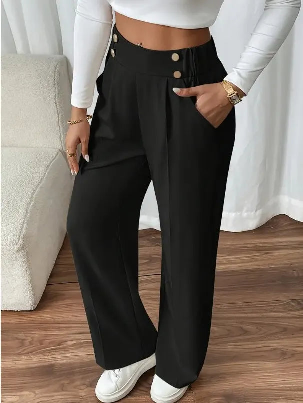 Ashlena - Soft-Touch-Hose mit weitem Bein und hohem Bund