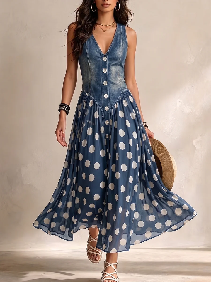 Orianelle - Edles Polka-Dot-Kleid