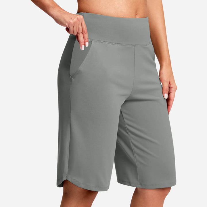 Odeliora - Hoch taillierte, komfortable Bermudashorts