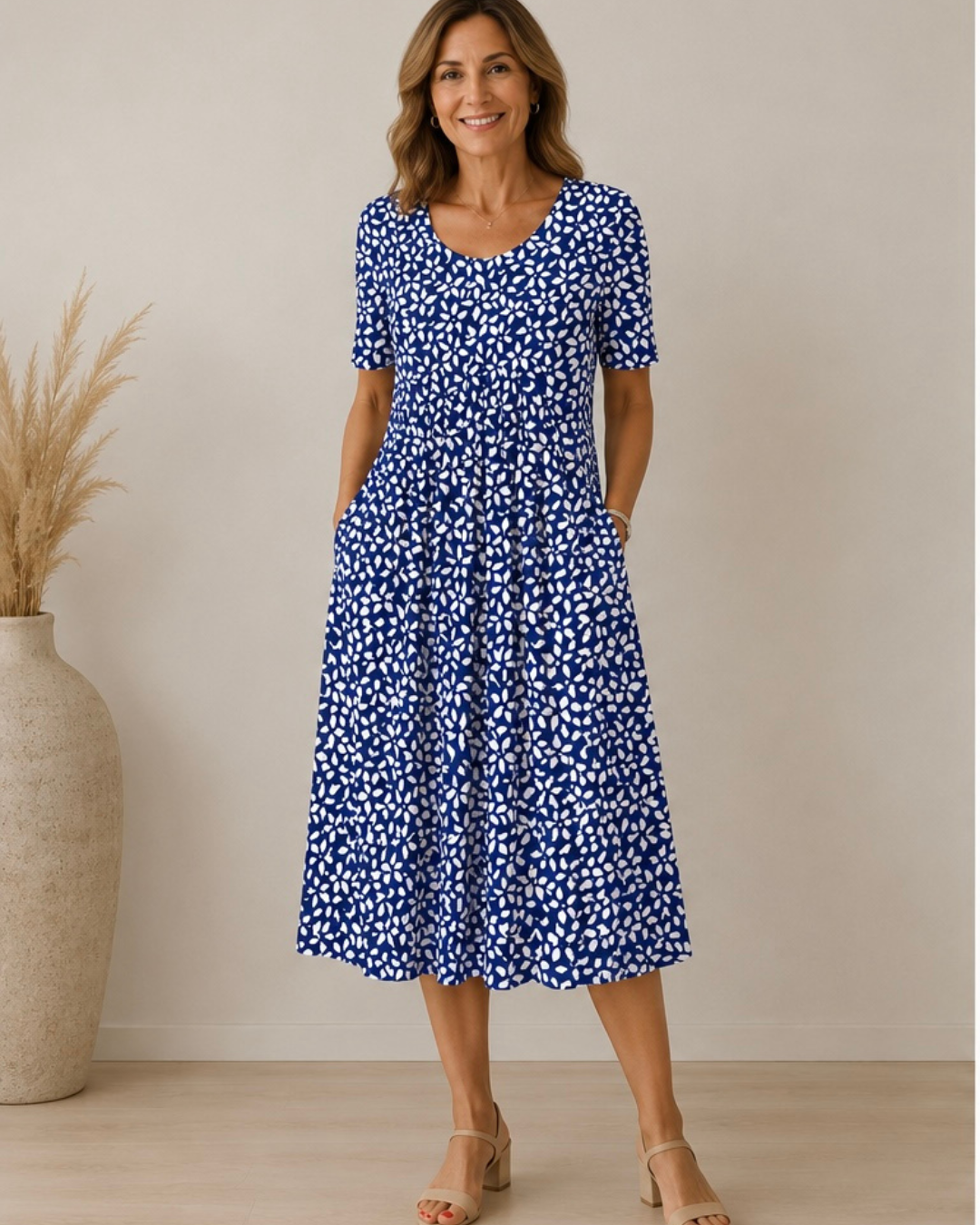Ailith - drapiertes Soft-Touch-Kleid