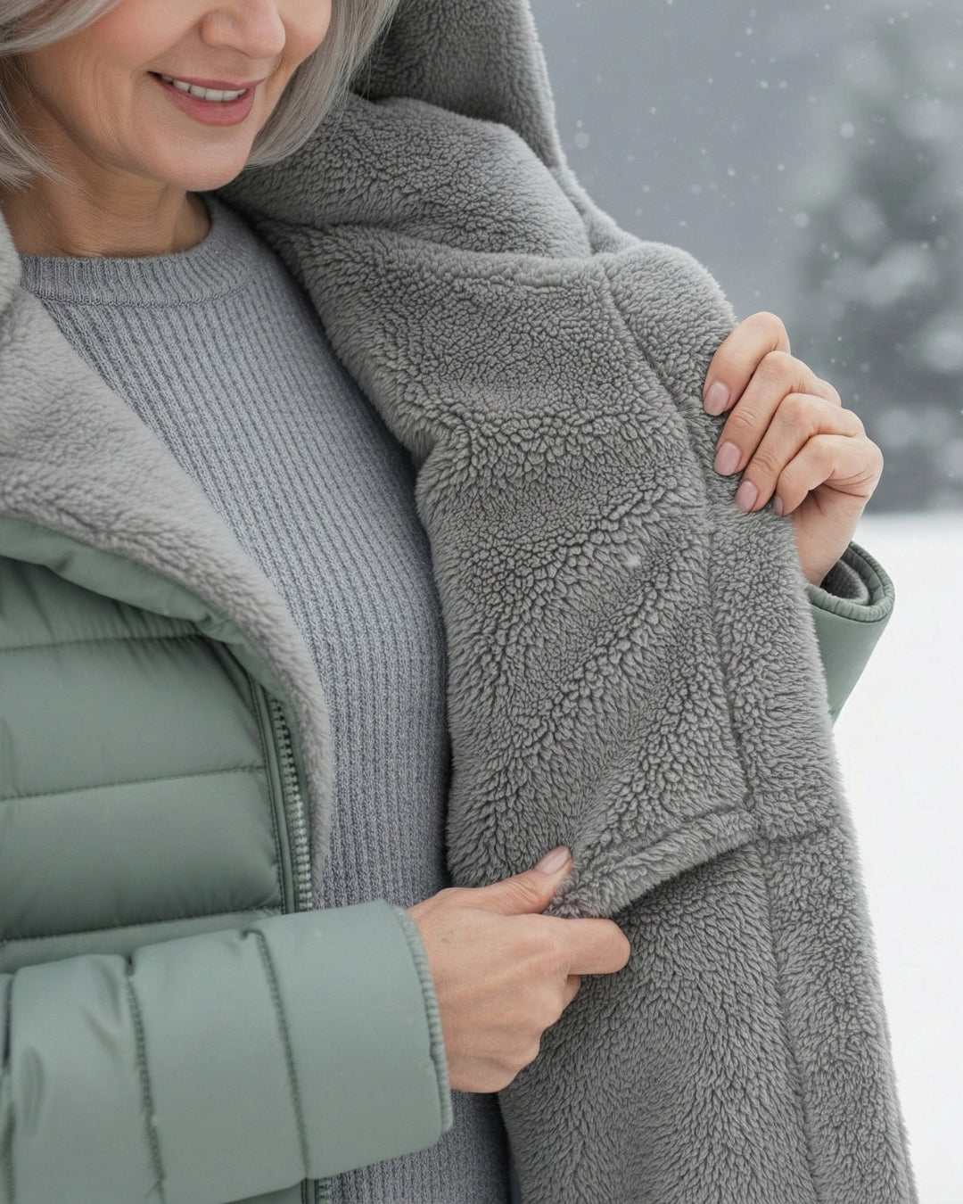Leni - warm gefütterter Puffermantel mit Kapuze
