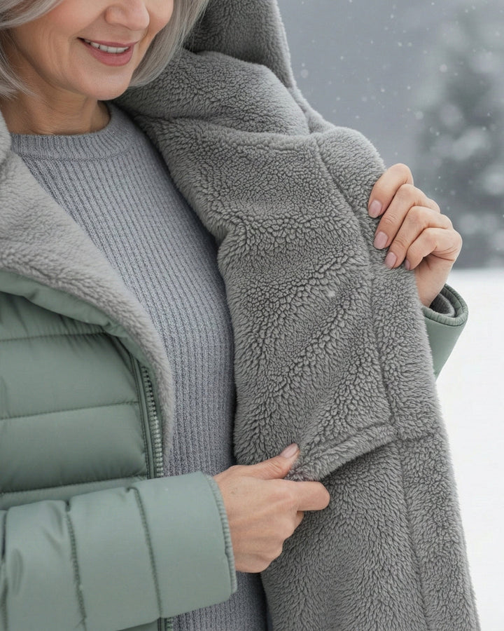 Leni - warm gefütterter Puffermantel mit Kapuze