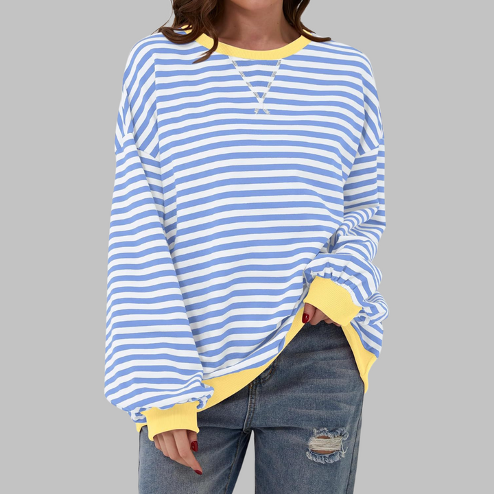 Viveca - weiches gestreiftes Langarm-Sweatshirt