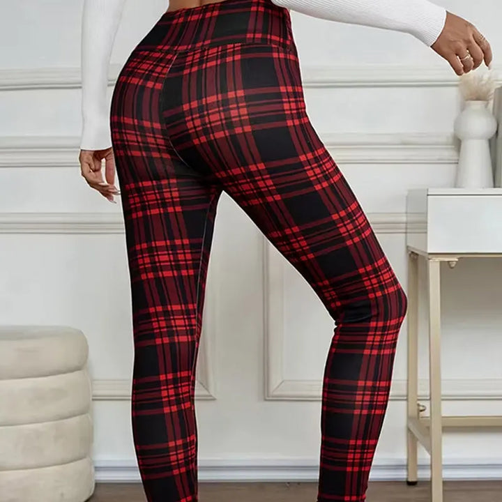 Estelyn - Klassische Stretch-Leggings mit Karo-Muster