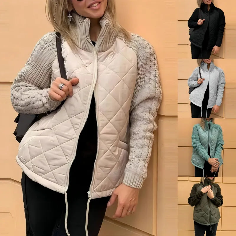 Corisanna - Warme Strickjacke mit Reissverschluss