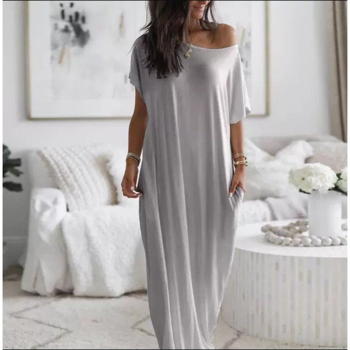 Adalynne - Legeres schulterfreies Maxikleid