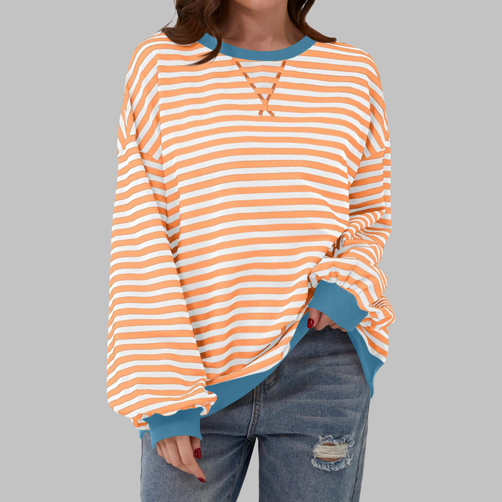 Viveca - weiches gestreiftes Langarm-Sweatshirt