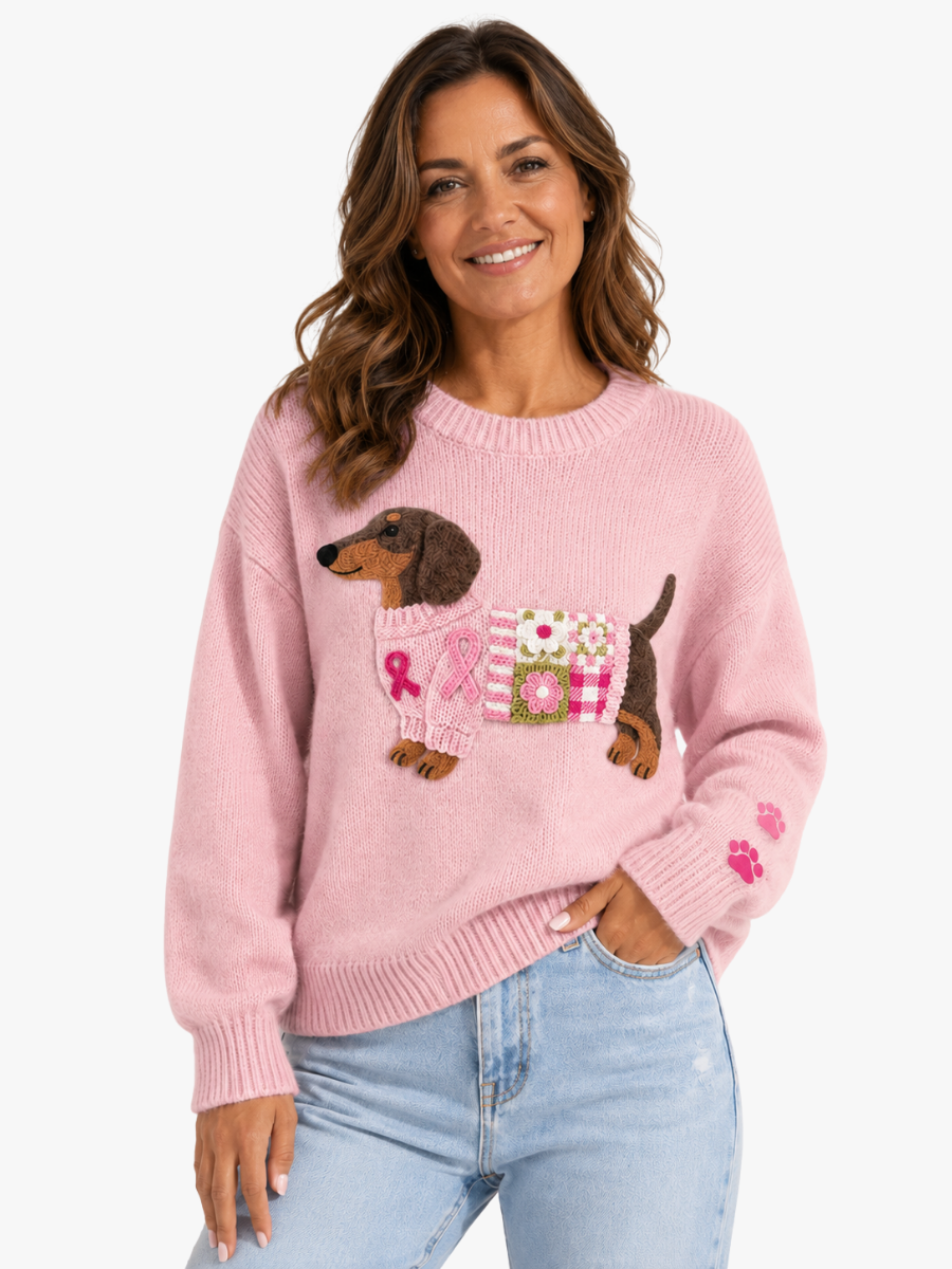 Caravine - Patchwork-Hunde-Strickpullover