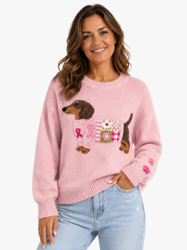Caravine - Patchwork-Hunde-Strickpullover