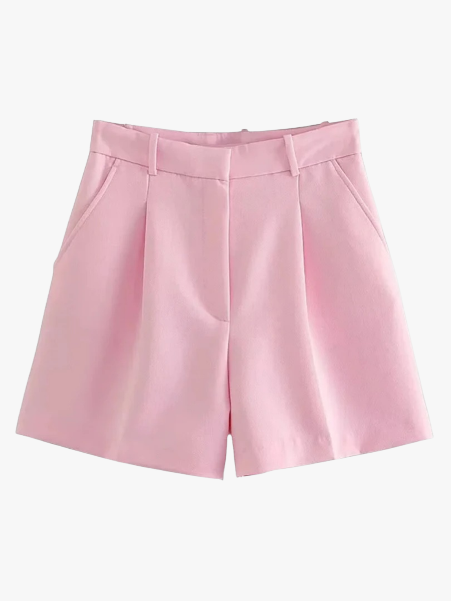 Mirelle - massgeschneiderte hochtaillierte Bundfalten-Shorts