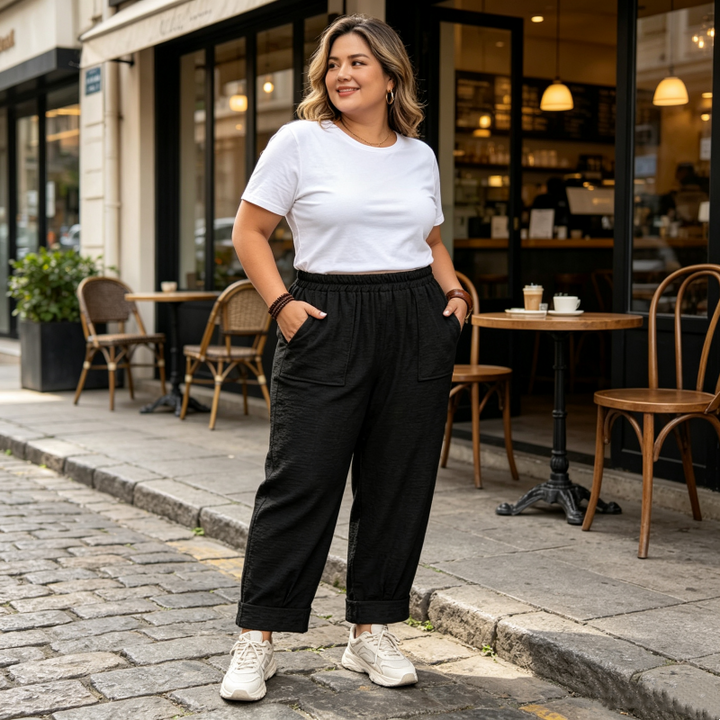 Perdita - Weit geschnittene Hose mit Soft-Touch