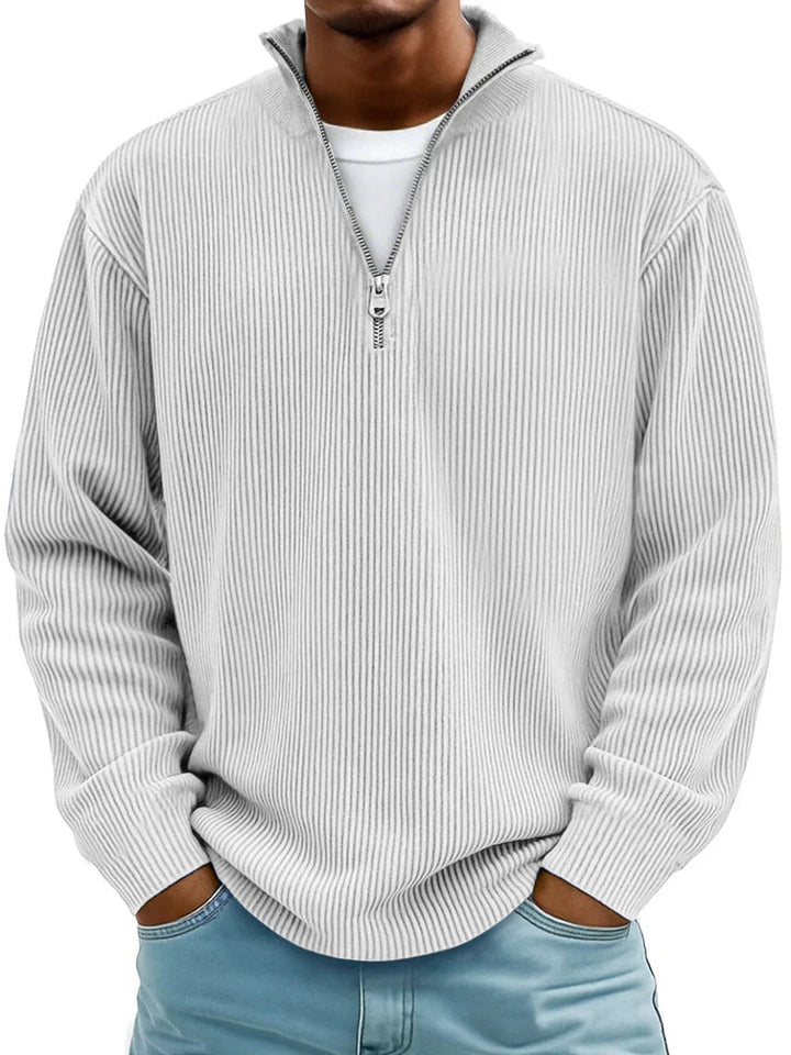 Blackden - Gerippter Half-Zip-Pullover