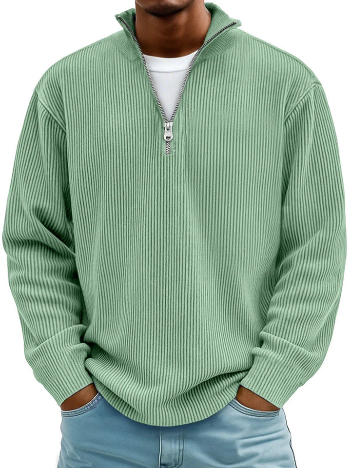 Blackden - Gerippter Half-Zip-Pullover