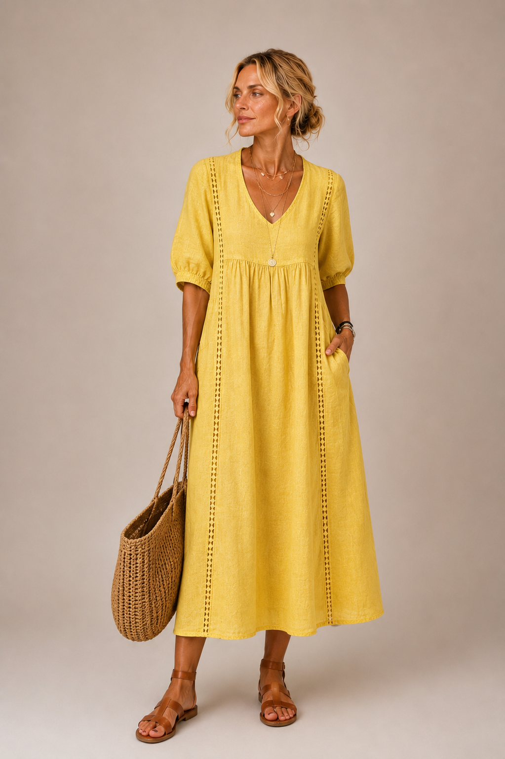 Serenia - Leichte Bluse mit Spitzenbesatz