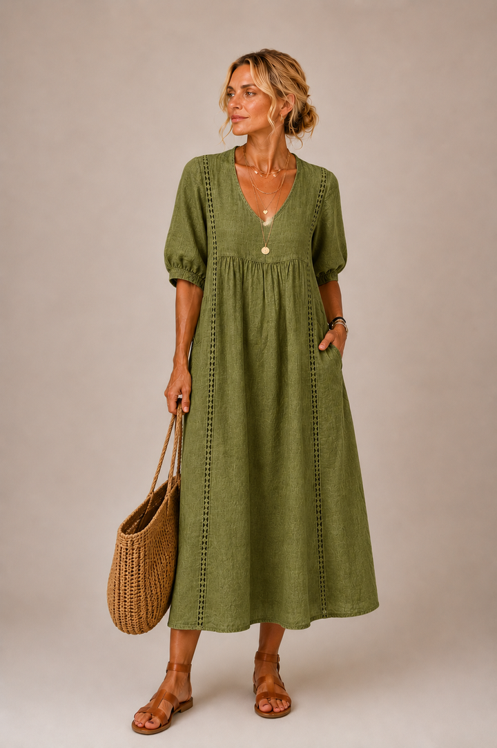 Serenia - Leichte Bluse mit Spitzenbesatz