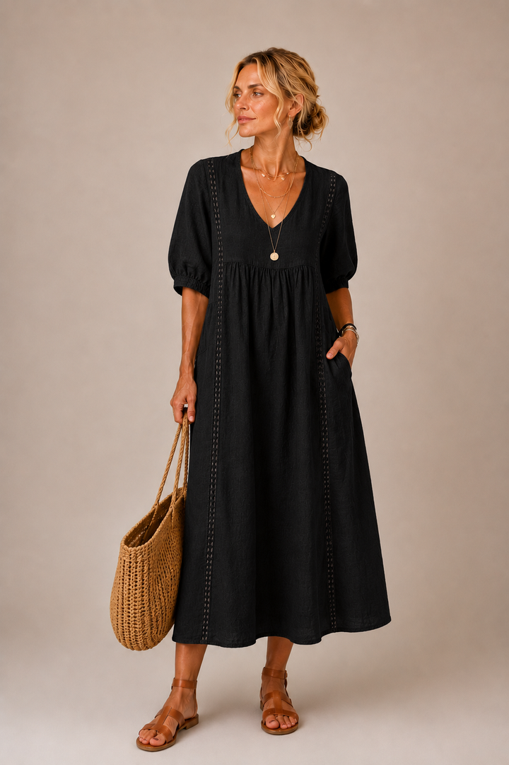 Serenia - Leichte Bluse mit Spitzenbesatz