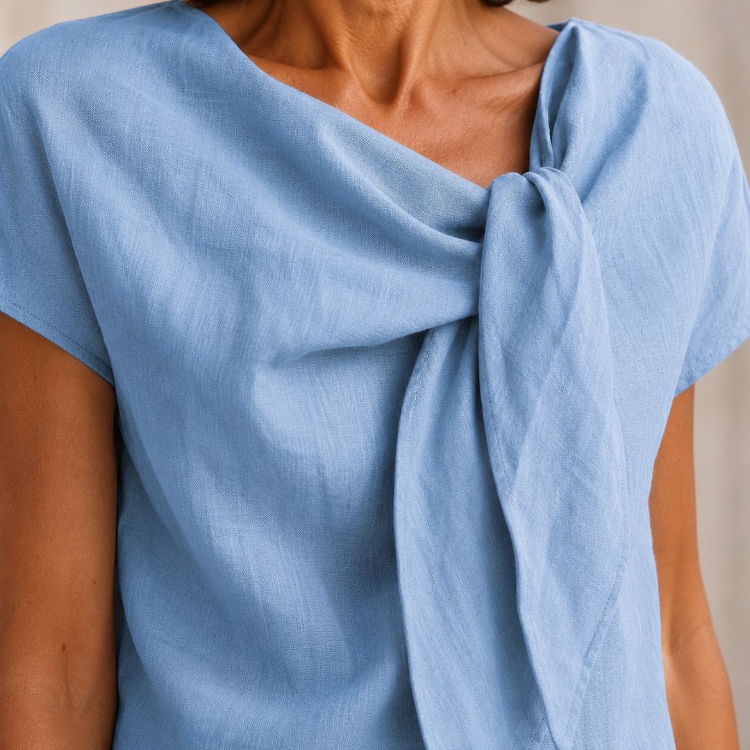 Elissara - Luftiges Kleid mit Schleifenausschnitt