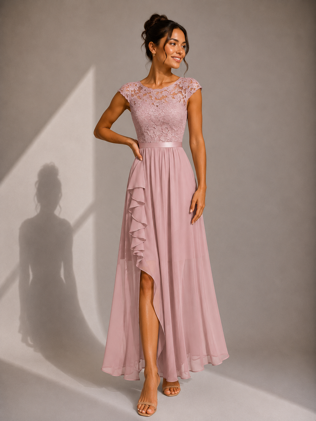 Winsome - Fliessendes A-Linien-Maxikleid