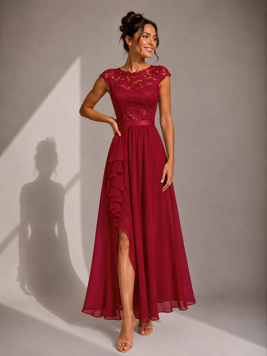 Winsome - Fliessendes A-Linien-Maxikleid